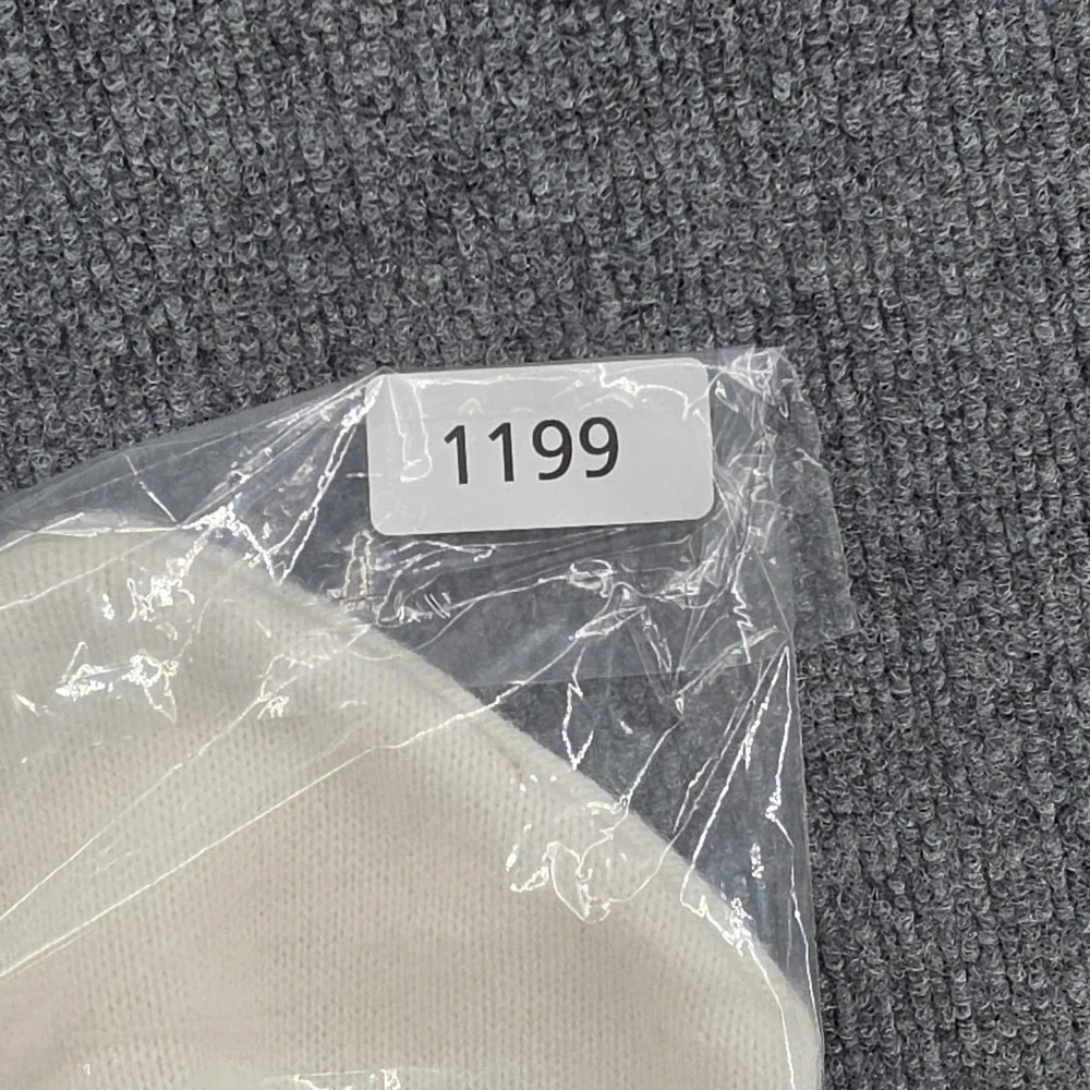 Vintage Snoopy‎ Peanuts Hat Beanie One Size White Knit Ski Made USA Winter